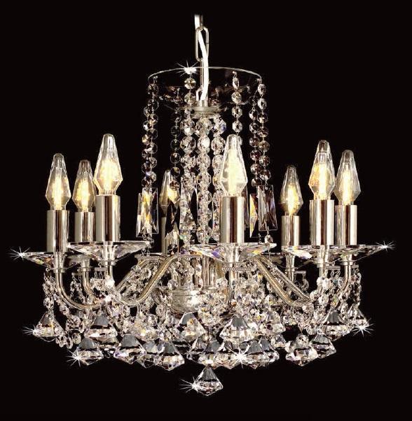 Kristall Kronleuchter - Crystal chandelier EX7030 08-12N-415S - SILVER