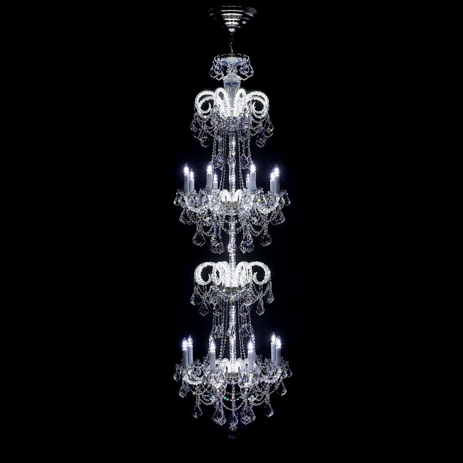 LED Kristall Kronleuchter - EX4050 16-93NLED09-108S  SILVER