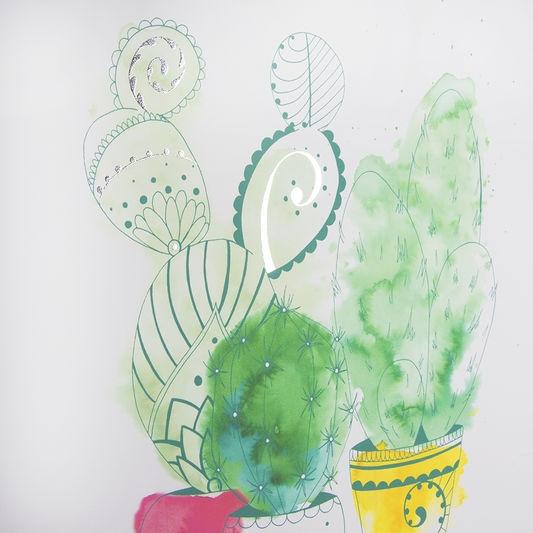 Rahmenloses Gemälde - 105875, Cactus Craze, Graham & Brown