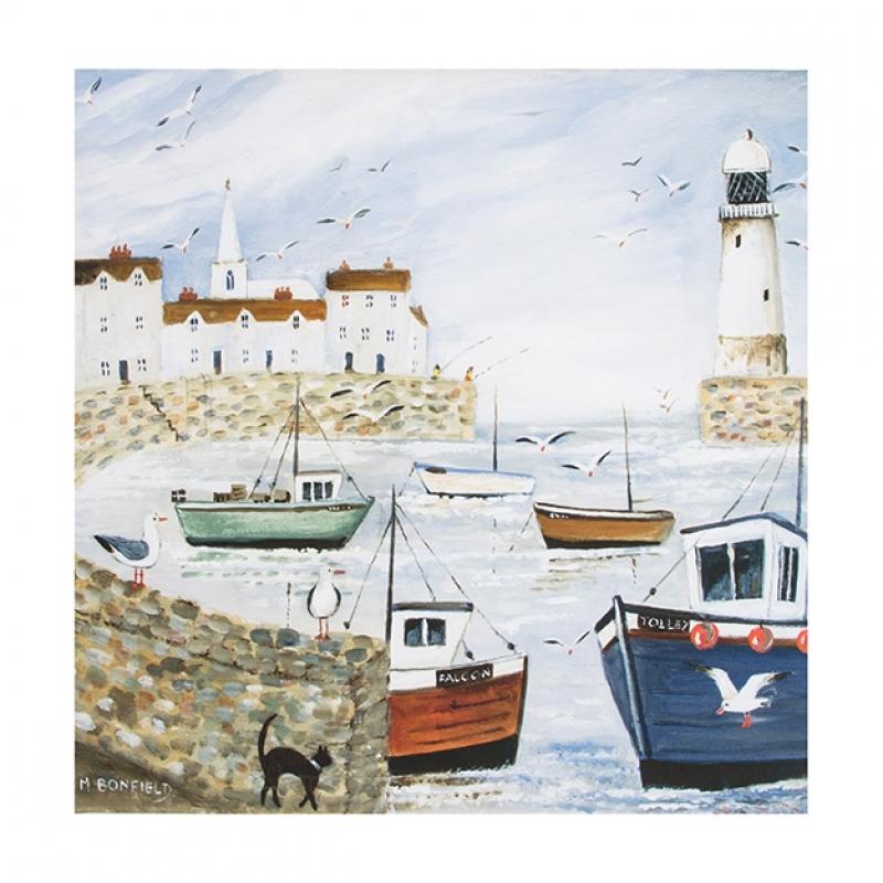 Rahmenloses Gemälde - 101568, Harbourside Lighthouse, Wall Art, Graham Brown