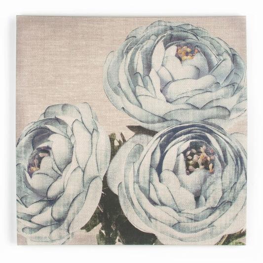 Rahmenloses Gemälde - Teal Floral Trio 41-714, Wall Art, Graham Brown