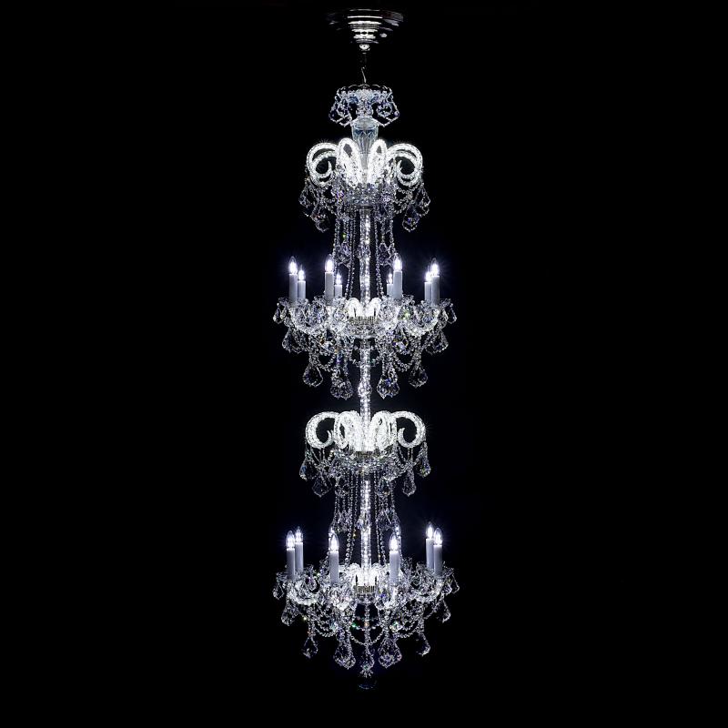 LED Kristall Kronleuchter - EX4050 16-93NLED09-108S  SILVER