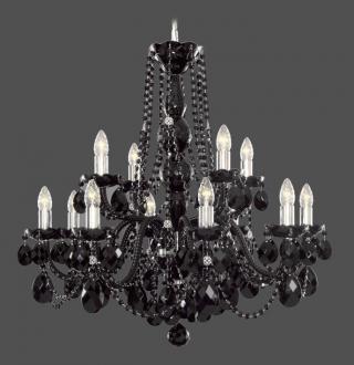 Kristall Kronleuchter - Crystal chandelier EX4050 12/09/9JKN40-505/40S40 SCHWARZ - BLACK