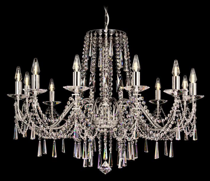 Kristall Kronleuchter - Crystal chandelier EX7030 12/34N-147S SILVER