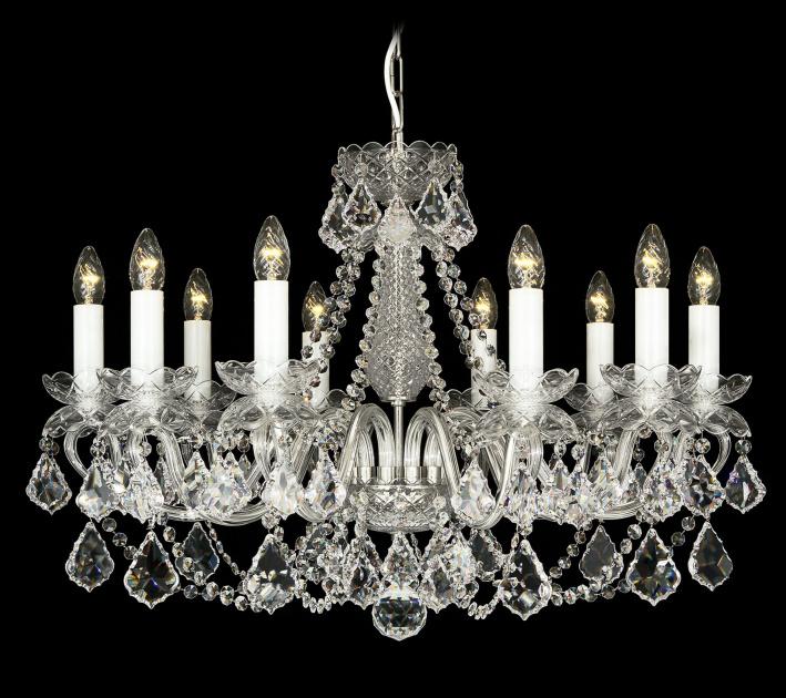 Kristall Kronleuchter - Crystal chandelier EX4050 10/67PN-108/1SW SILVER